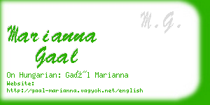 marianna gaal business card